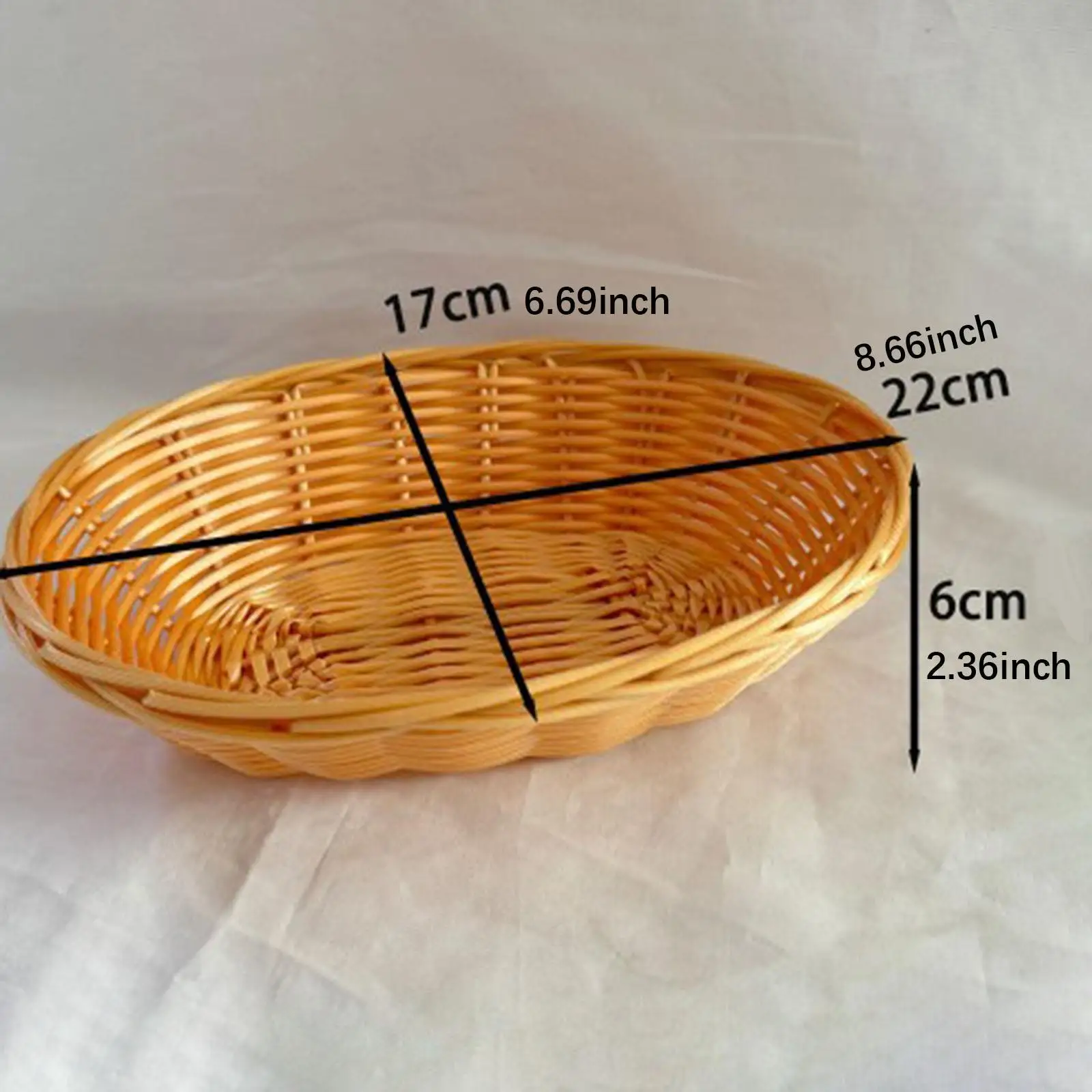 10Pcs Bread Serving Baskets Oval Rustic Small Handwoven Decoration Woven Bread Basket for Outdoor Home Dining Room Cafe Table