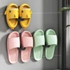U-shaped Slipper Rack Wall Mounted Perforated Toilet Drainage Storage Rack Bathroom Wall Storage Sandal Rack Bathroom 2