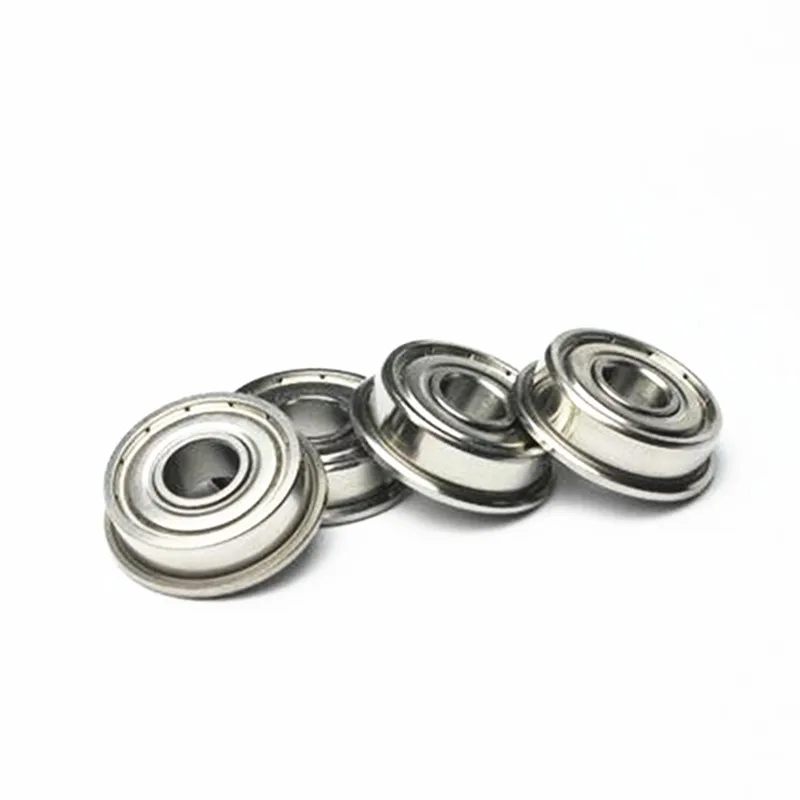 50pcs MF52ZZ MF62ZZ MF63ZZ MF74ZZ MF83ZZ MF84ZZ To MF148ZZ Miniature Flange Bearing Thin Wall Metal Shielded Flanged Bearings metal shielded ball bearings