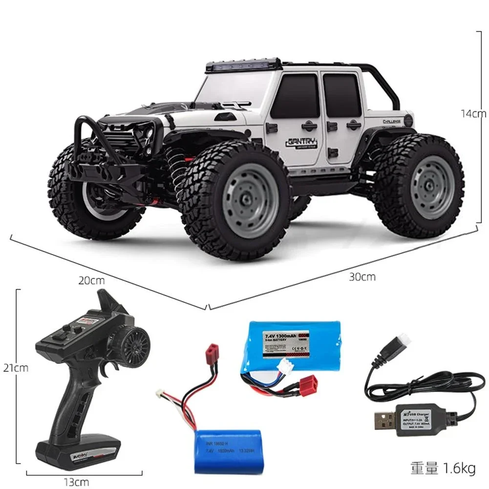 16103 50km/h 1/16 Fast Rc Cars Off Road 4WD with LED Headlights,2.4G Waterproof Remote Control Monster Truck for Adults and Kids 2