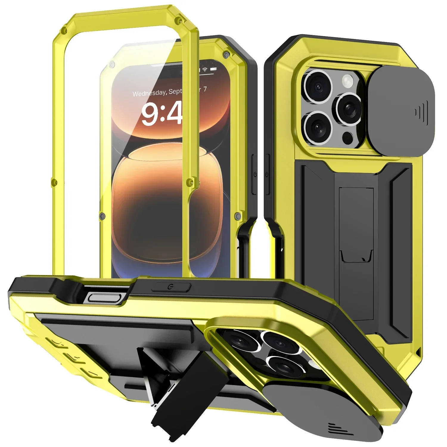 Ultimate Armor Metal Phone Case with Built-in Kickstand and Shockproof Protection