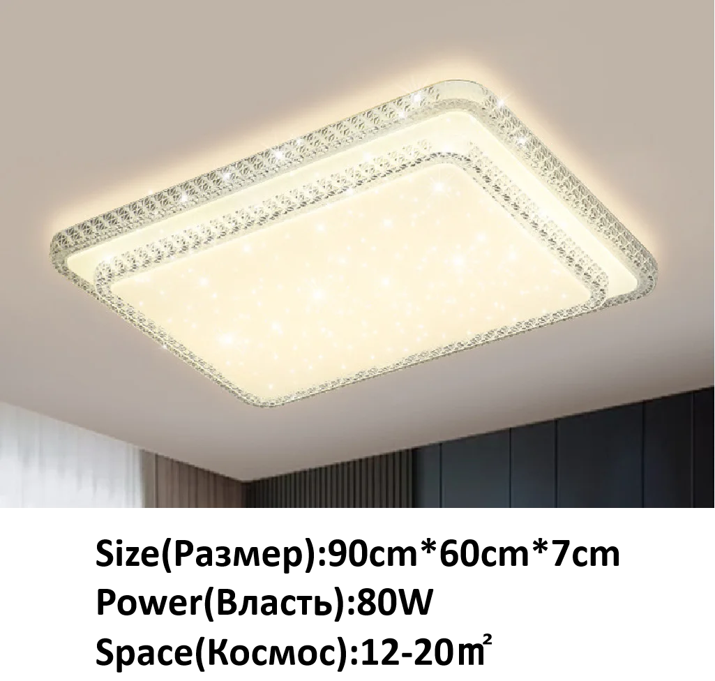 led ceiling lights Modern Crystal LED Ceiling Light Warm and Romantic Crystal Round Square Ceiling Light Living Room Bedroom Light Remote Control smart ceiling light Ceiling Lights