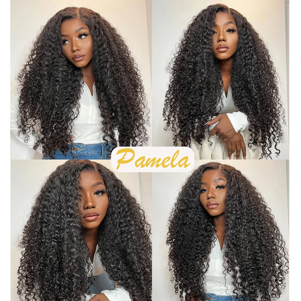 400% High Density Deep Curly 13x4 Transparent Lace Frontal Wigs For Women Glueless Wig Human Hair Preplucked Ready To Wear