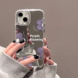 Floral Mirror Makeup Phone Case - Soft Shockproof Cover - iPhone XS (HD05)