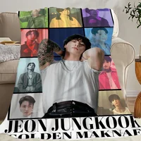 Singer idol Warm Soft Plush Nap Blankets Sofa rug for Living Room j-Jung Office Bedroom k-kook Home Travel Kid Gifts Flannel 1