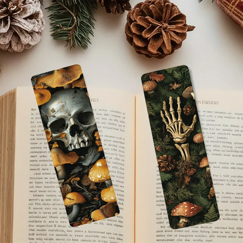Bookmarks Stationery Supplies 30pcs gothic style mushroom skull bookmarks reading book pages books labeling cards student office supplies creative gifts DIY