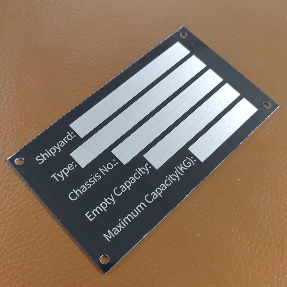 Shipyard Aluminum ID Tag 95 X 55mm Vin Date Plate Model Type Chassis No. Capacity Parts Camper Accessories