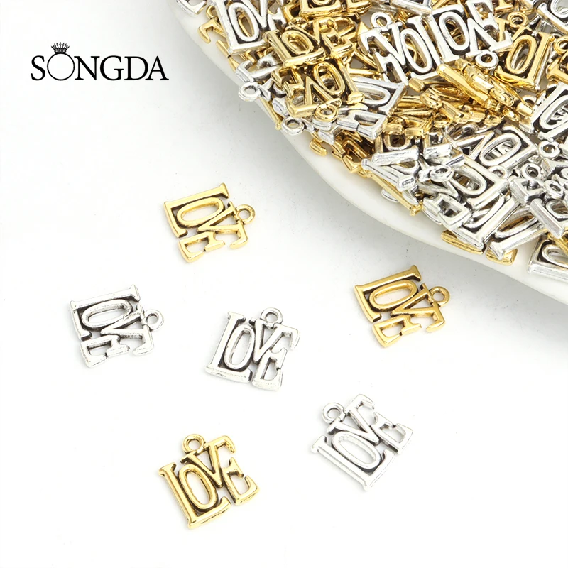 

20pcs Love Heart Charms 15x13mm Antique Gold/Silver Color Pendants for Making DIY Handmade Necklace Earrings Jewelry Accessories