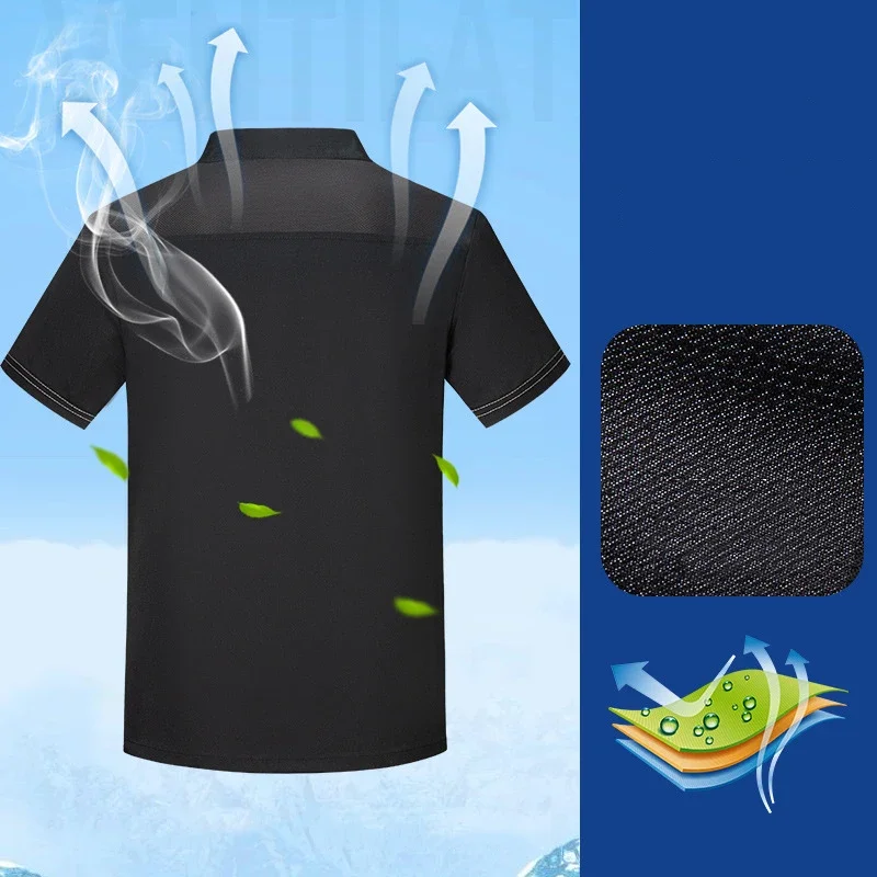 Chef Uniform Men Short Sleeve Kitchen Cook Shirts Unisex Restaurant Bakery Waiter Uniform