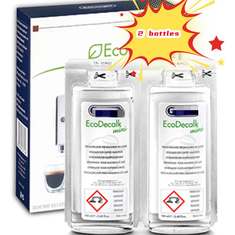 2 bottles 100ML original coffee machine cleaning fluid for DeLonghi
