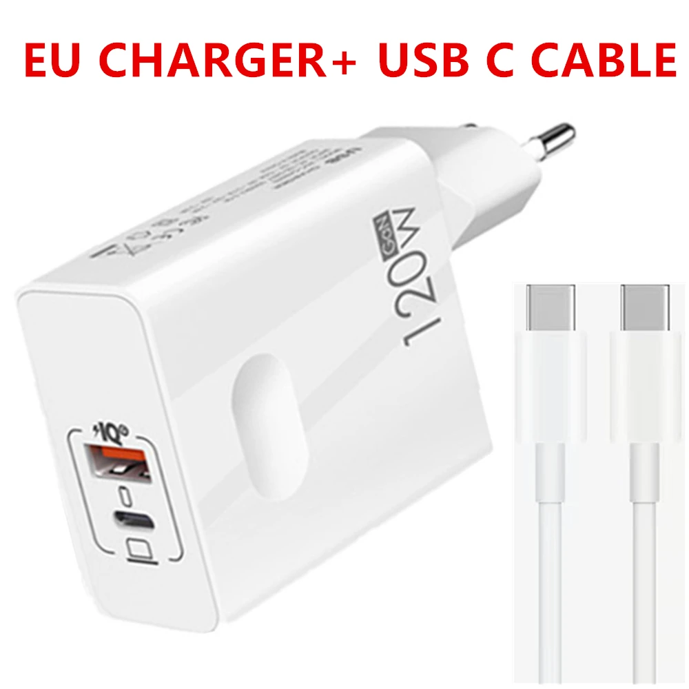High-Power USB-C 120W GaN Super Fast PD Charger with Quick Charging Adapter