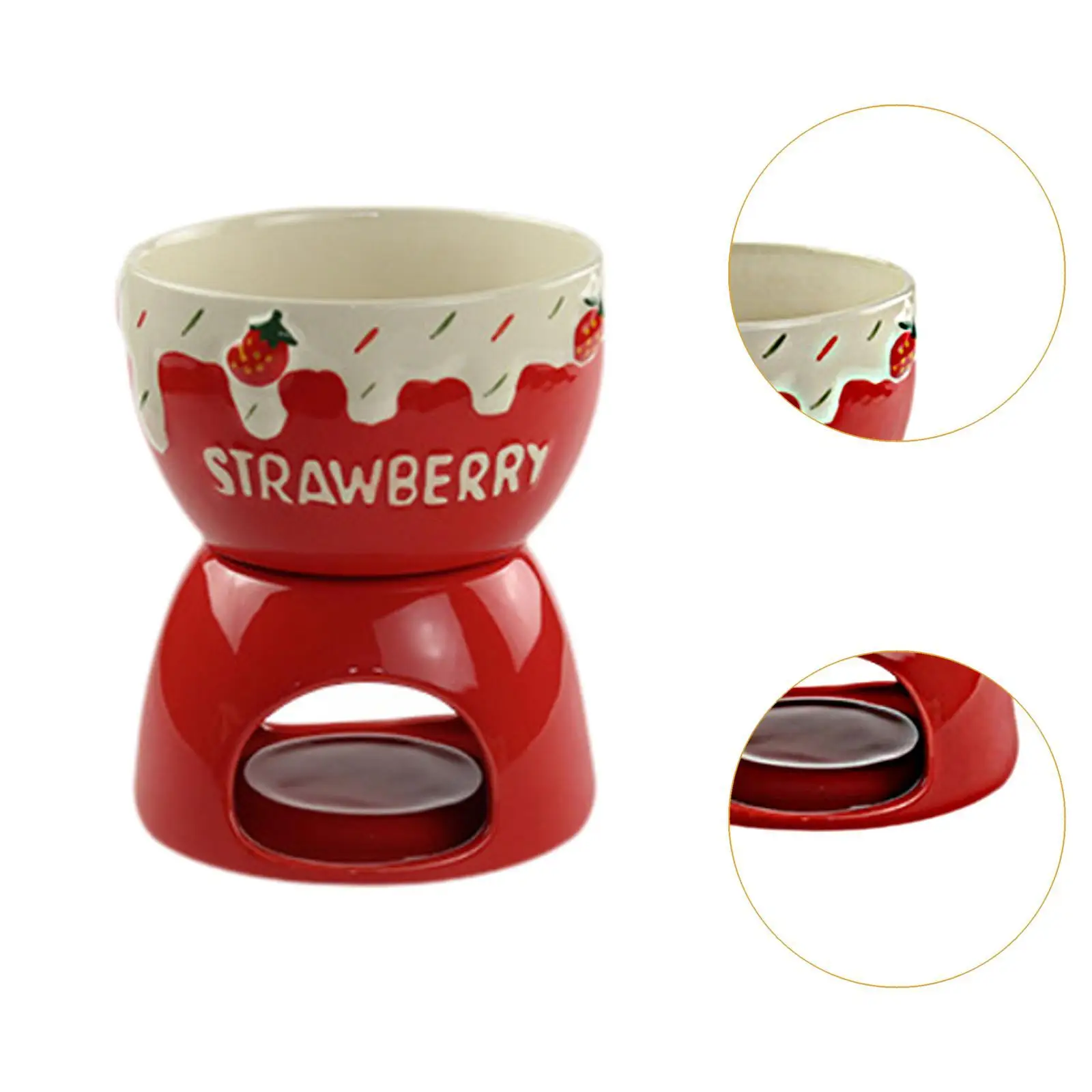 Chocolate Fondue Pot Kitchen Appliances Butter Warmer Set for Caramel Butter
