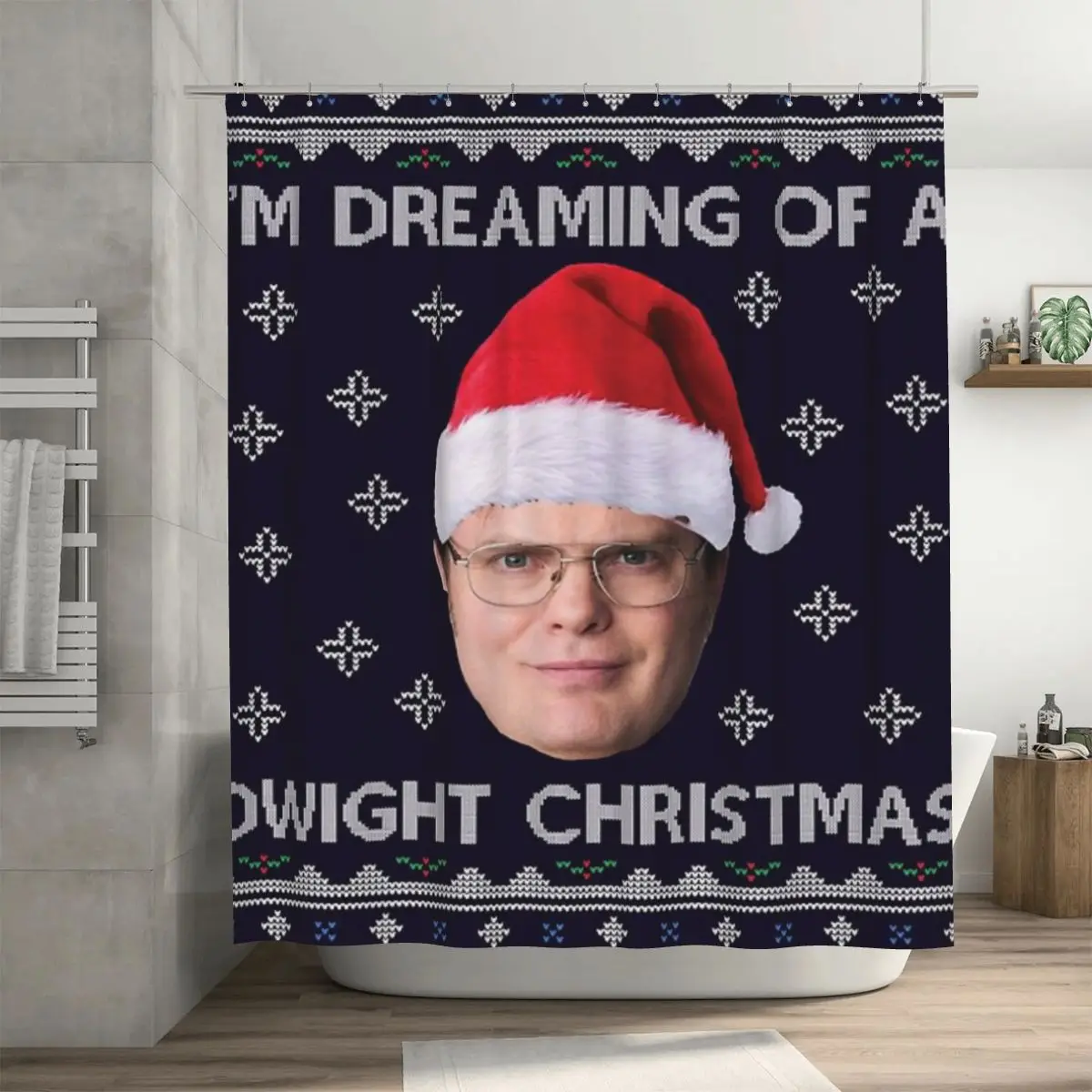 

Рождественская занавеска для душа для офиса, 72 х72 дюйма, с крючками