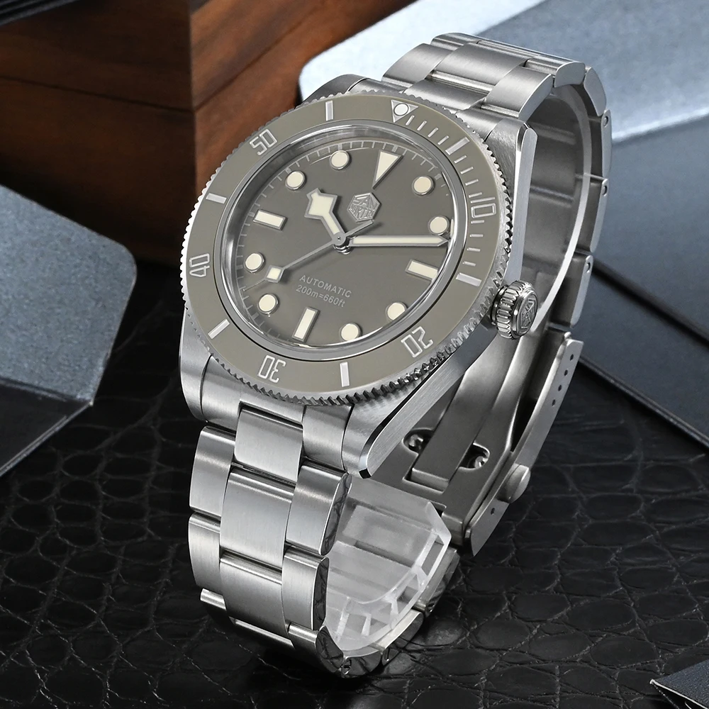 San Martin BB58 Luxury Men 40mm Classic Retro Diver PT5000 Automatic Mechanical Watches Sapphire Waterproof 200m Luminous