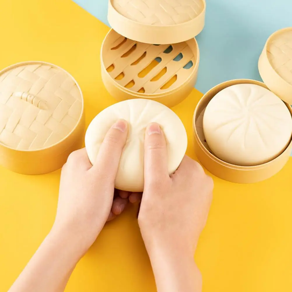 Relieve Stress Toy  Funny Food Buns Anti-stress Toy  Mini Stress Relief Toy