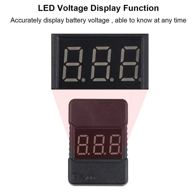 4Pcs Lipo Battery Checker Low Voltage Buzzer Alarm 100DB With LED Display For RC Lipo Life Limn Li-Ion Battery