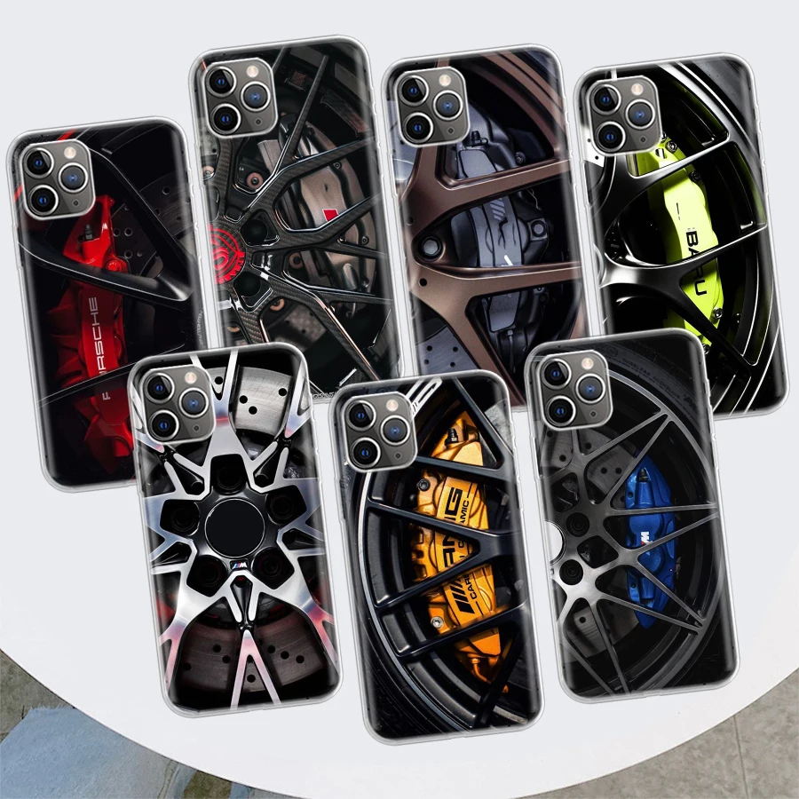 Sports Car Wheel Tire Speed Phone Case For iPhone 11 12 13 Mini 14 15 Plus 17 Air 16 Pro Max 16E 7 8 SE 2020 Customized Print Co