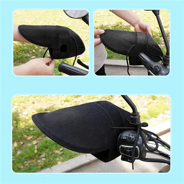 thumbnail image 2 of GANAZONO Motorcycle Handlebar Gloves - Winter Windproof Hand Grip Covers For Electric Bikes & Scooters 2 of 14