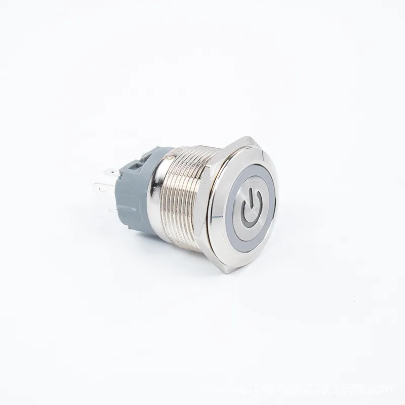 Button Switch Metal 12/16/19/22MM Convenient Installation Wires Motor Automobile Modification Waterproof LED