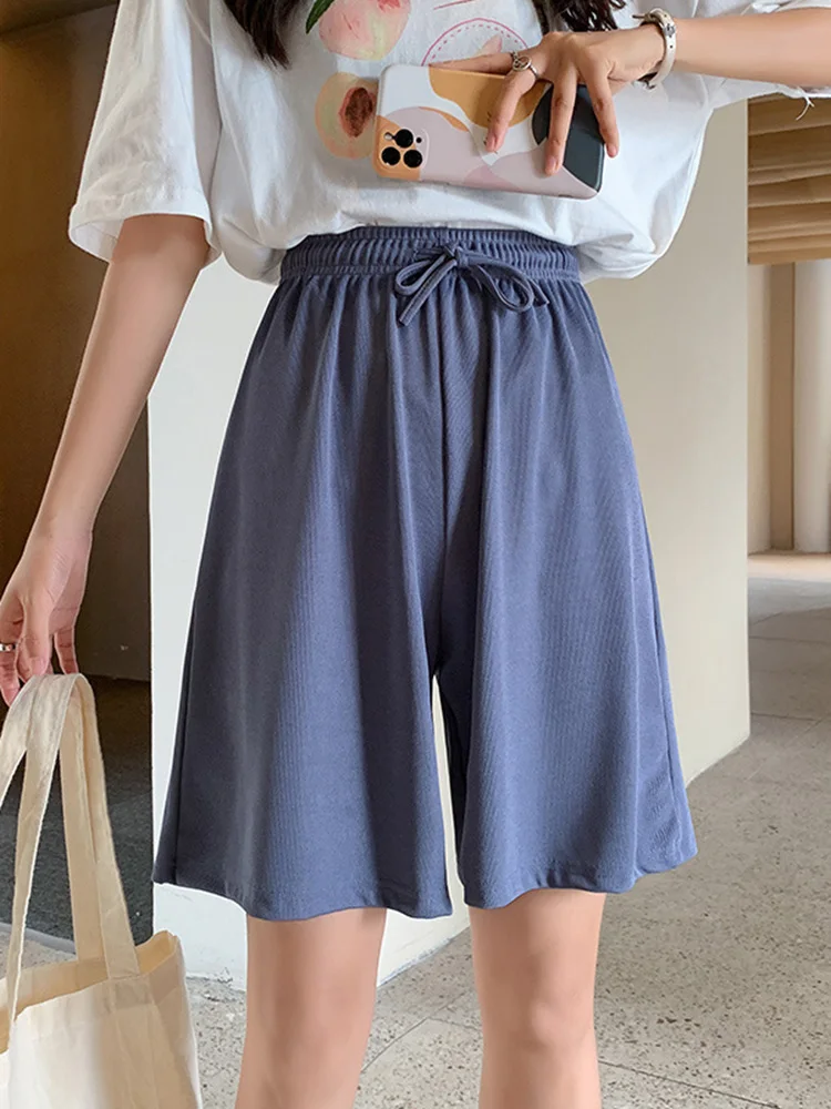 New Women Shorts Summer Casual Loose high waist loose shorts for girls Soft Cool female Outwear Sports shorts