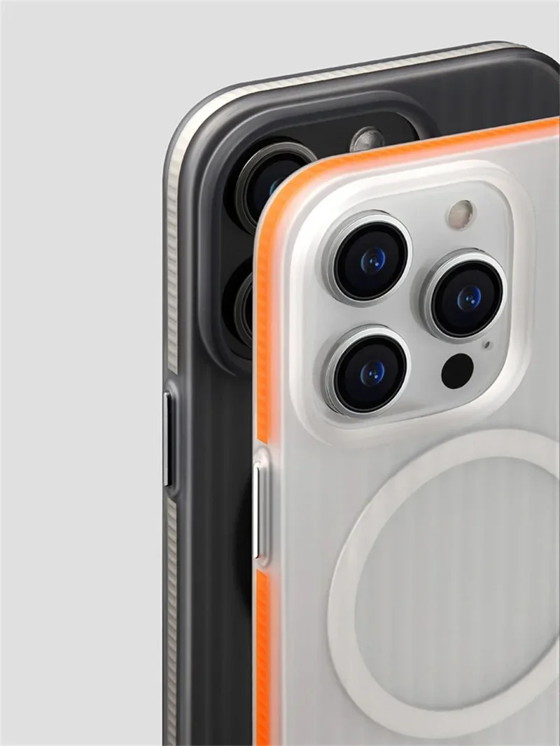 Corrugated Pattern Non-Slip Matte Hard Cover with MagSafe Wireless Charging Compatibility