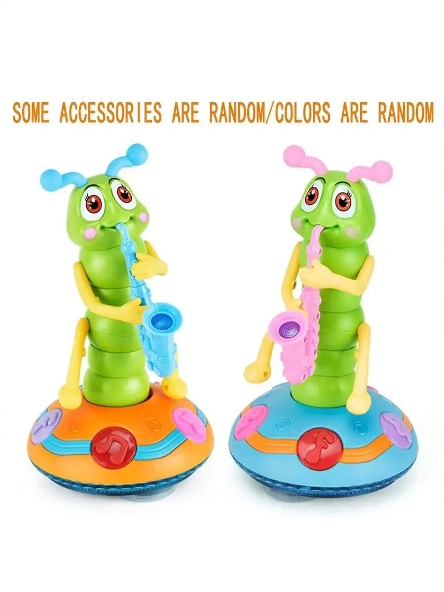 Available musical caterpillar toy colour variations