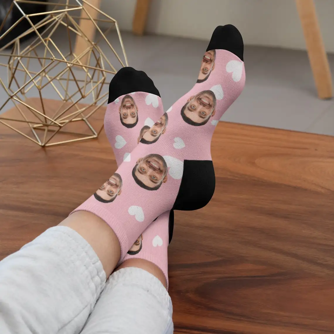 Stampa 3D calzini d'amore personalizzati personalizza la tua foto calzini di testo calzini di cotone felici casuali di moda per le donne regalo di san valentino