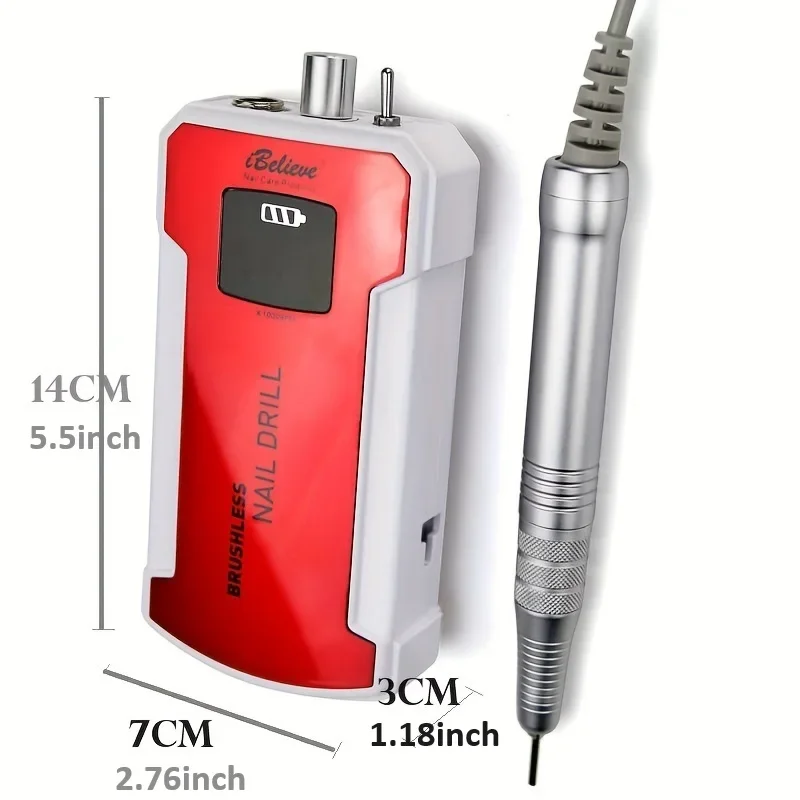 Brushless Nail Drill 35K Cordless Grinding Machine80w Handpiece Professional Salon Nail Accessories Unas Dril Machine Manicure 6