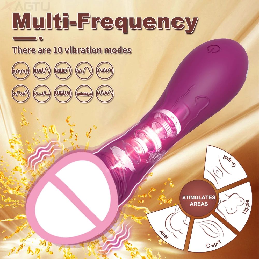 Rabbit Vibrator Mit Teleskop-stoßfunktion Für Damen_voghion.com