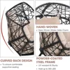 Egg Chair - Oversized Wicker Egg Basket Chair with Cushion and Stand, All-Weather Egg Dining Chair for Patio, Backyard, Living R 5