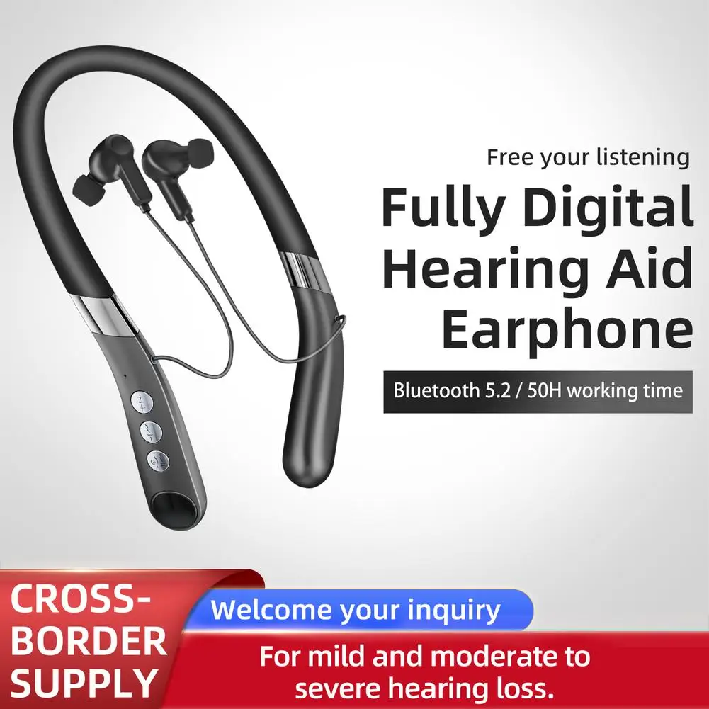 

Wireless Bluetooth Earphone Sound Amplifier Led Digital Hearing Aid Neckband Headset Multi-channel Smart Sound Amplifier