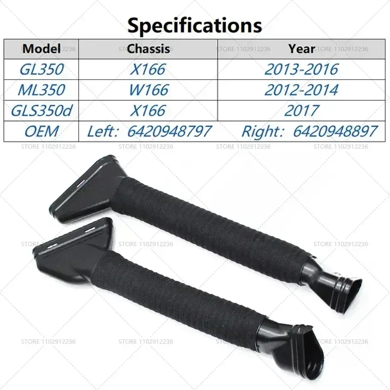 Air Filter Intake Pipe Air Intake Pipe Silicone Intake Hose For Mercedes-Benz GL350 ML350 GLS350d