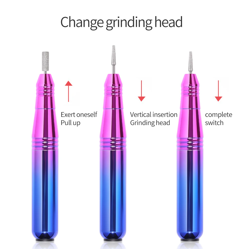 CNHIDS 네일 드릴 머신, 조정 가능한 네일 파일, 네일 액세서리, 젤 네일 광택제 샌딩기, 전문 도구 매니큐어 세트, 45000RPM