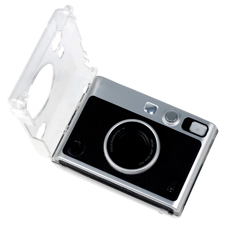 Protective Crystal Shell Case with Strap for FUJIFILM Instax mini EVO Dust proof transparent protective shell