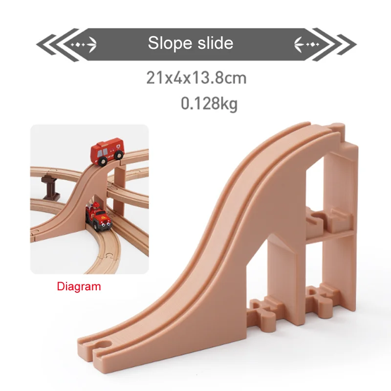 새로운 나무 기차 트랙 장면 루즈 파츠 곡선 트랙 장난감 모든 브랜드의 나무 트랙 장난감과 호환 가능