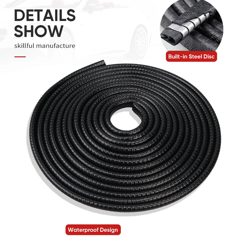 Car Door Anti Collision Strip Bumper Trim Edge Scratch Protector Sealing Guard 2/3/5M car door anti collision strip car door seal strip car door protector car door rubber protector car door edge protector car door edge guards