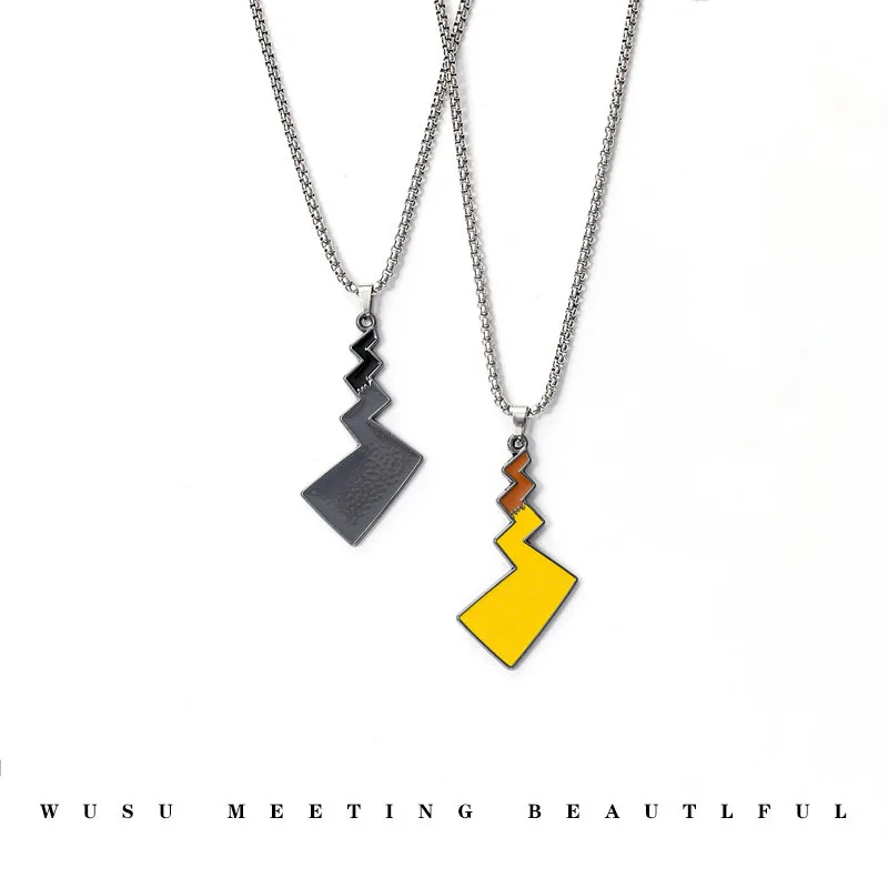 

Ожерелье Kawaii ожерелье Pikachu с подвеской из мультфильма аниме аксессуары для пар ожерелье для милой девушки аксессуары для свитера