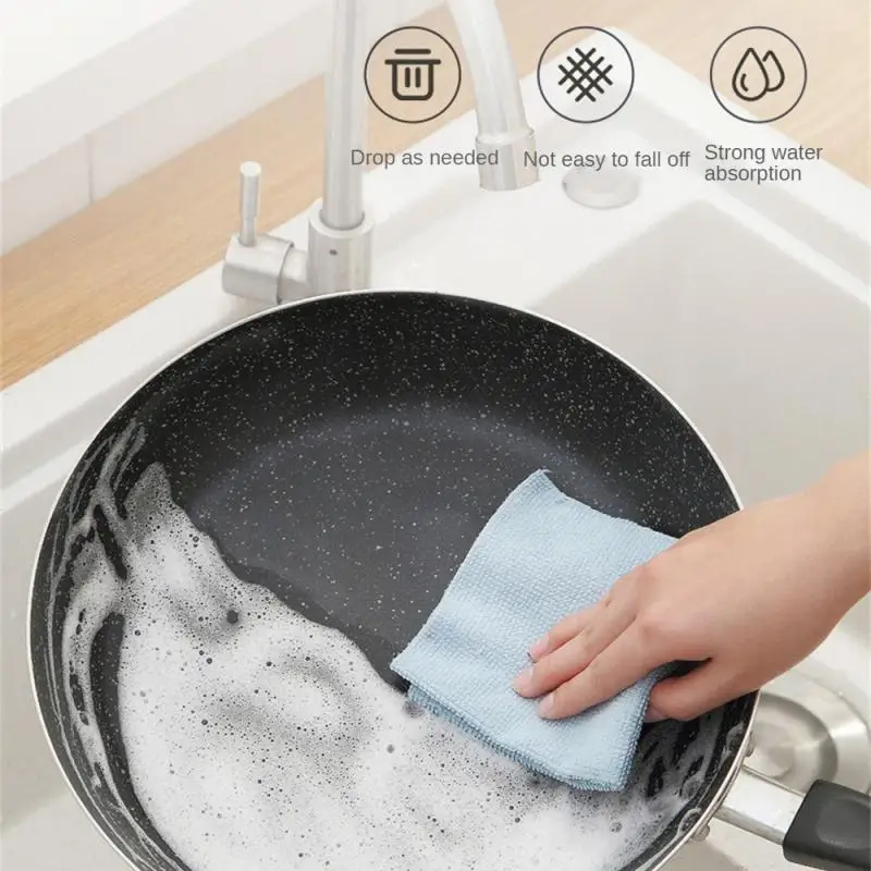 Dishcloth Extractive Easy To Use High Quality Can Be Reused Durable Kitchen Bar Supplies Cleaning Cloth Superfine Fiber Rag