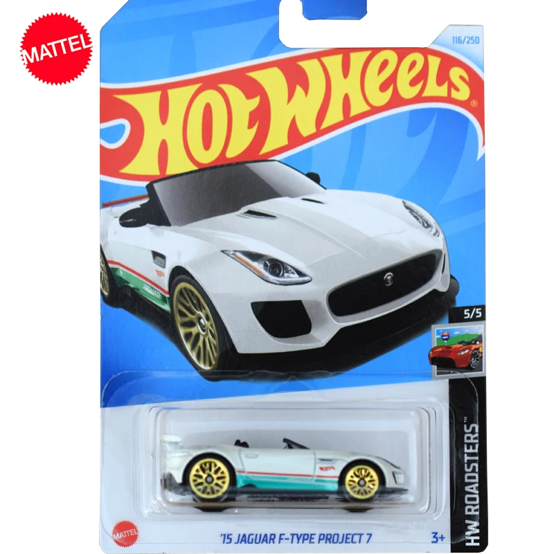 

Original Mattel Hot Wheels Car C4982 1/64 Metal Diecast 15 Jaguar F-Type Project 7 Vehicle Toys for Boy Collection Birthday Gift