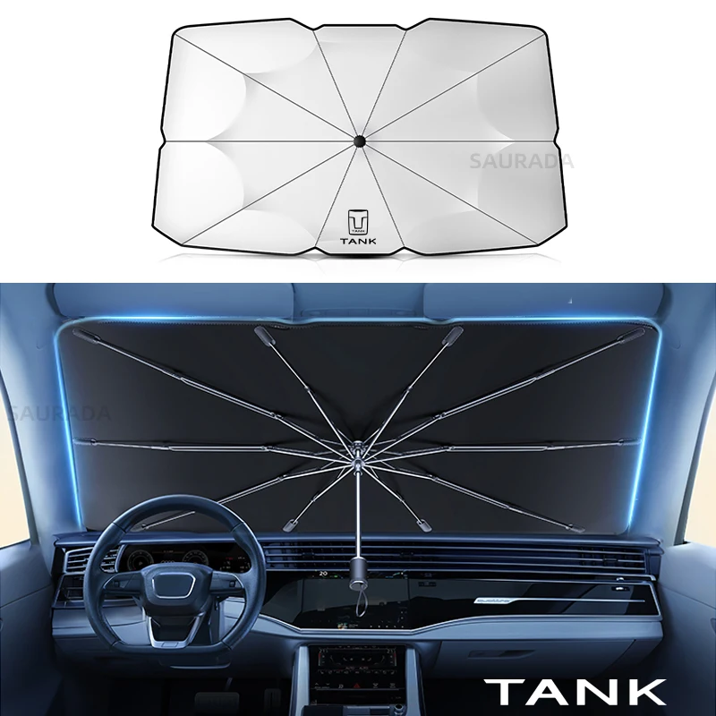 Car sunshade windshield sunshade Car Front Windshield Umbrella Sunshade Front Shading For TANK 300 400 500 Tank300 700 Car interior Accessories