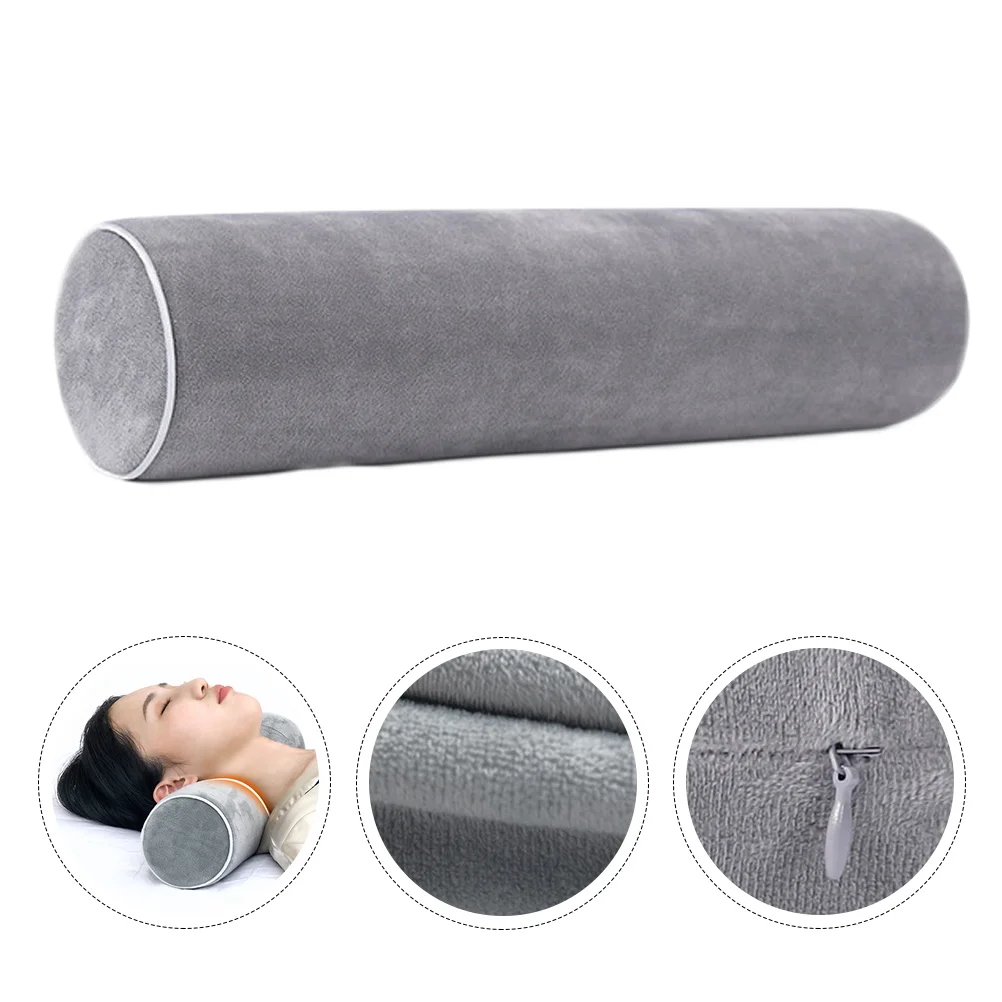 Pillow Neck Roll Memoryround Cervical Bolstersleeping Cylinder Support