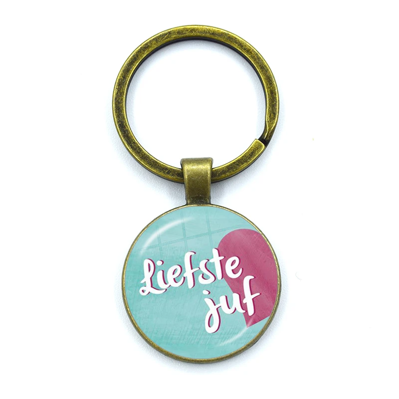 Llavero de cristal con diseño