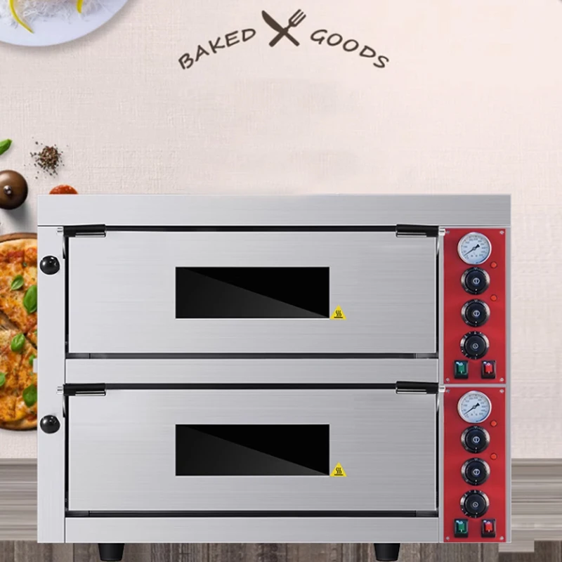 Pizza Oven 500 Degree Commercial Professional Single-Layer Baking Electric Bread Double Large Food Equipments Toast 6