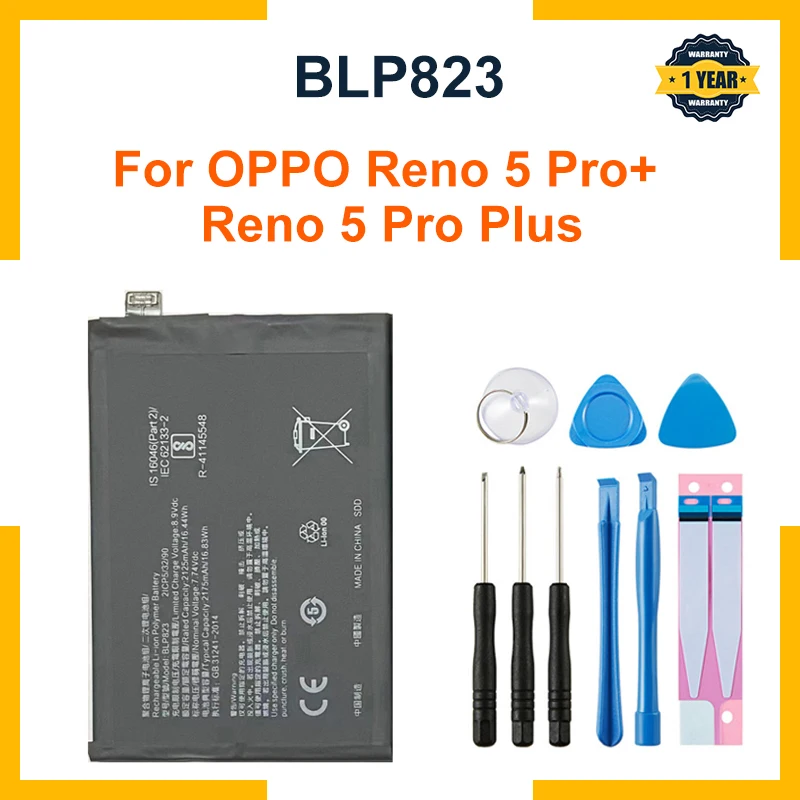 

1x4350mAh 16.83Wh BLP823 Сменный аккумулятор для OPPO Reno5 Pro Reno 5 Pro 5G
