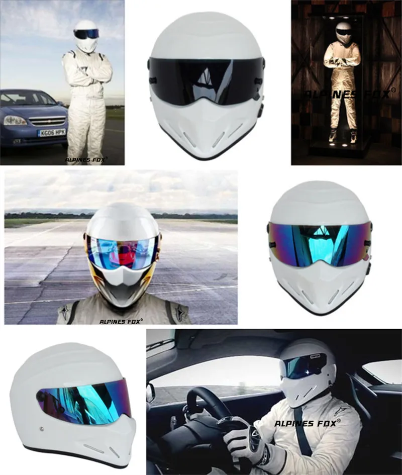 DOT  ü    FRP Go Karting Helmet For Top Gear The STIG Helmet Car Casco For SIMPSON Style