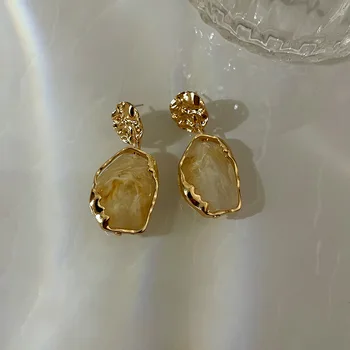 Fashion Pendant Earrings Trend Vintage Geometry  for Women  2022 Korean Jewelry Bohemia Acrylic Accessories Party Gift 2
