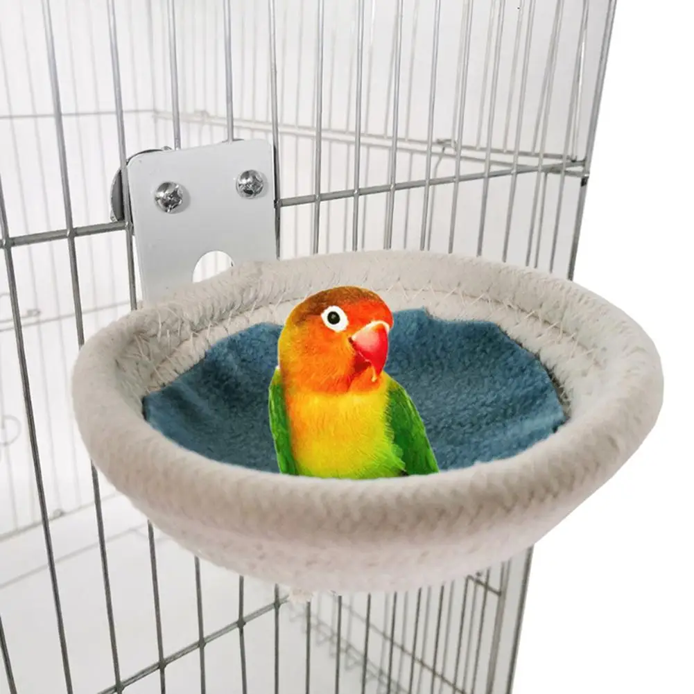 Bird House Handmade Winter Warm Bird Breeding Hut Nest Bed Toy For Parrot Budgie Parakeet Cockatiel Cage Perch Stand Hatching Nesting Box