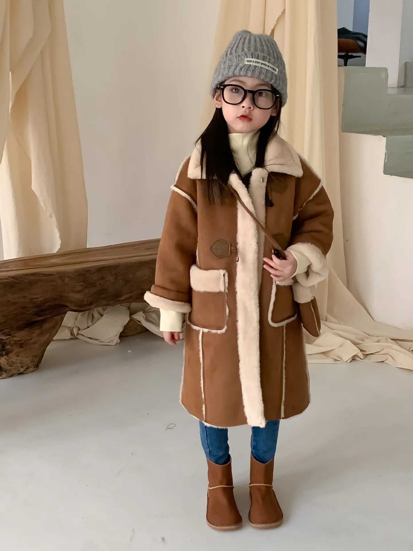 Girls Coat New Winter Thickened Long Coat - Uniqwear