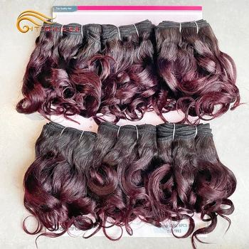 6 pezzi di extension per capelli ricci indiani vergini, da 8-12 pollici, ricci e voluminosi, per donne.