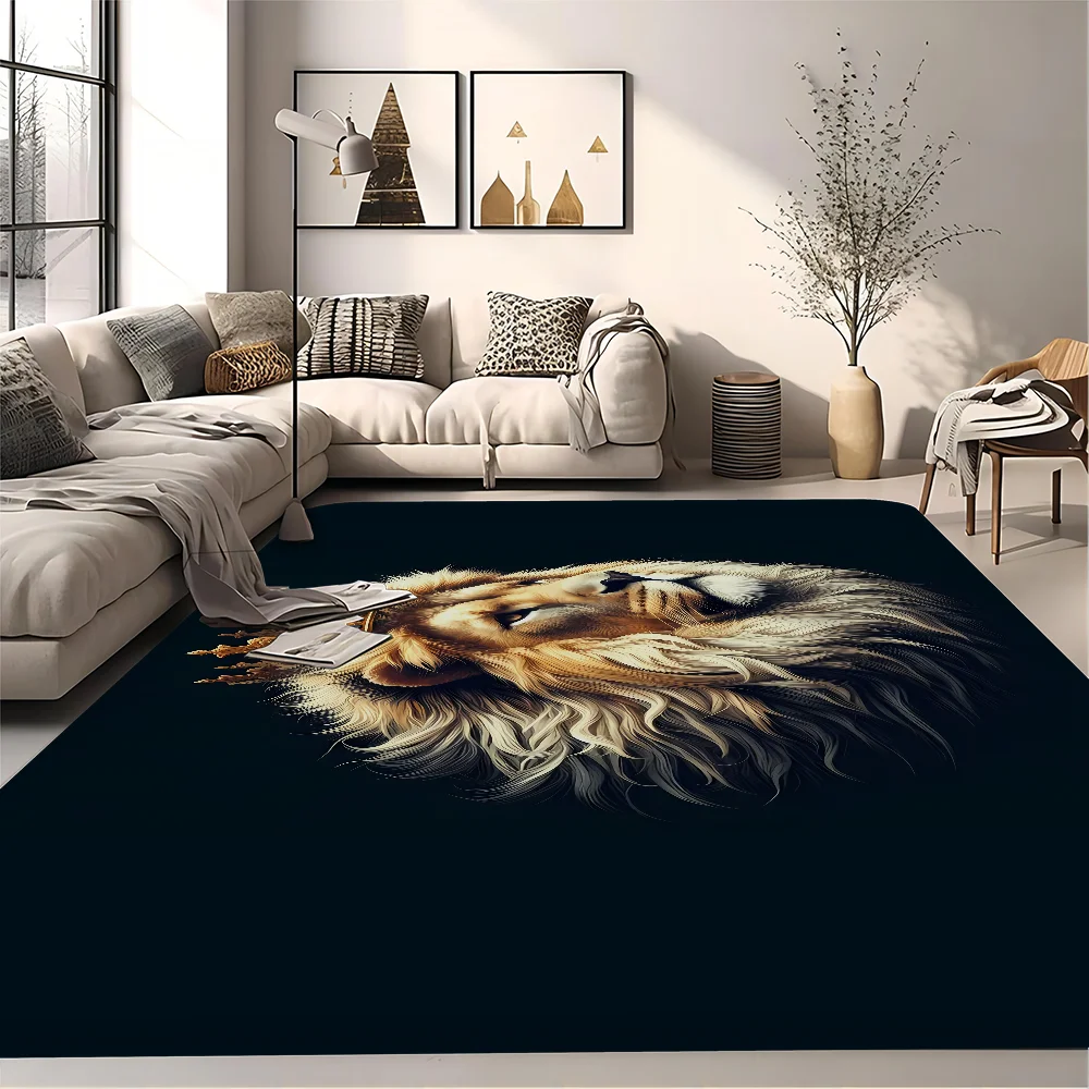 Tiger Lion Animal Wildlife Cartoon Kitchen Mat Cheaper Anti-slip Modern Living Room Balcony Printed Modern Home Decor 4